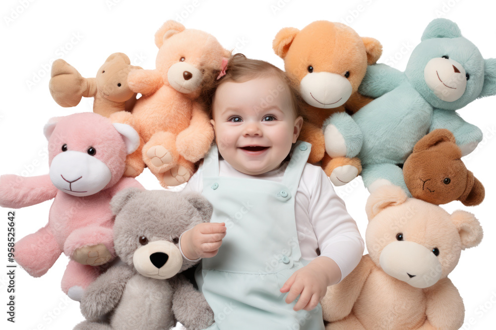 Sweet baby girl in a delicate isolated on white background Sweet baby girl in a delicate isolated on white background