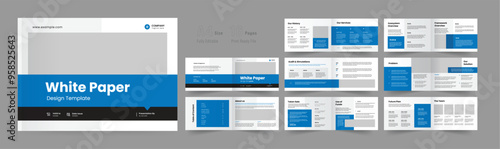 landscape whitepaper design white paper layout template