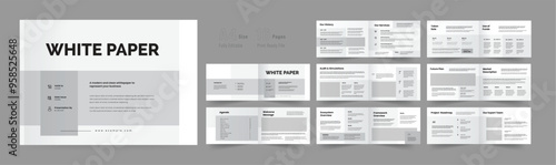 landscape whitepaper template white paper layout design