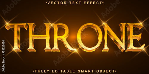 Throne  Vector Fully Editable Smart Object Text Effect