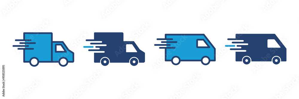 Fast shipping delivery truck icon vector. Delivery truck icon. fast delivery icon Fast shipping delivery truck icon vector. Delivery truck icon. fast delivery icon
