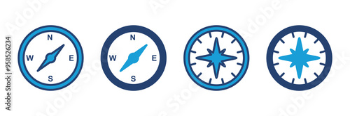 Compass icon vector. arrow compass icon vector