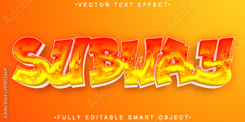 Colorful Graffiti Subway Vector Fully Editable Smart Object Text Effect