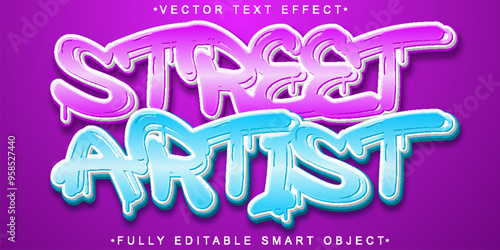  Graffiti Street Artist Vector Fully Editable Smart Object Text Effect