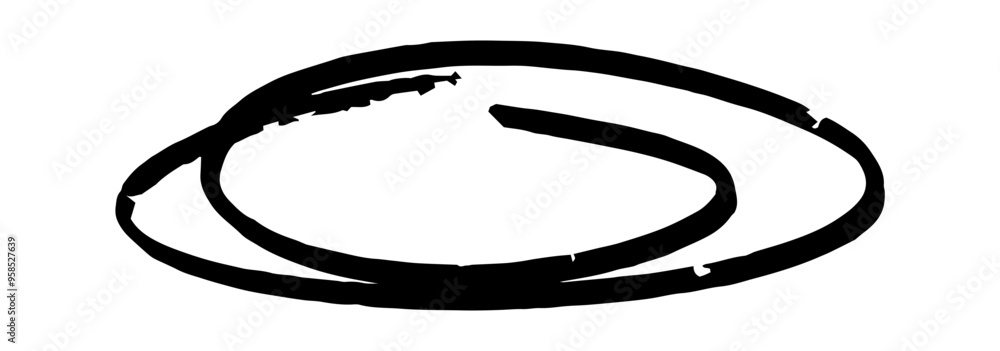 Doodle oval frame. Hand drawn circle pencil sketch. Vector scribble round border Doodle oval frame. Hand drawn circle pencil sketch. Vector scribble round border