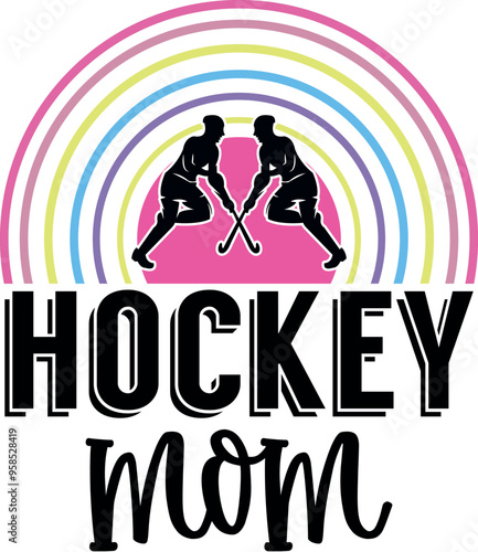 hockey mom player plays field hockey on a sunny day female hockey player hits the ball with a stick