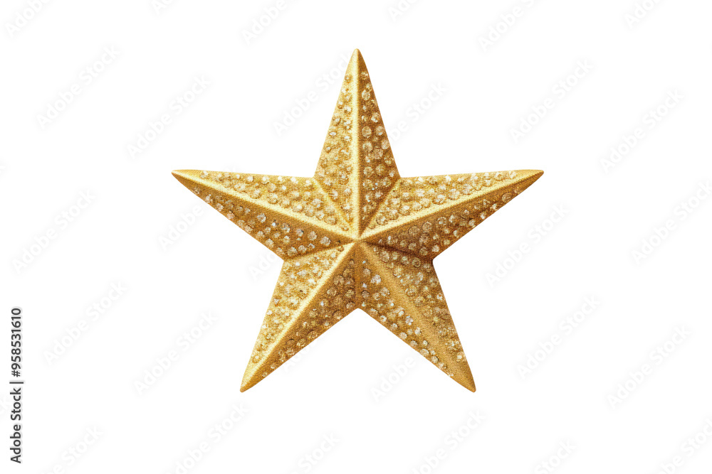 Elegant gold star with a sparkling texture white background Elegant gold star with a sparkling texture white background