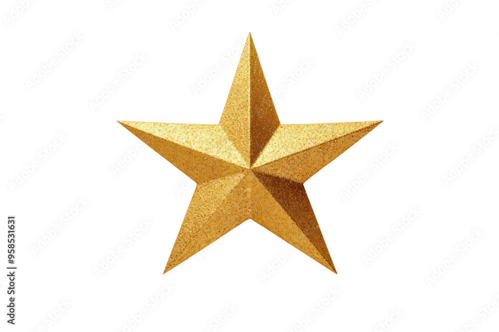 Elegant gold star with a sparkling texture white background Elegant gold star with a sparkling texture white background