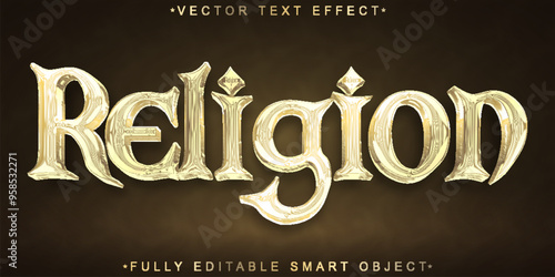 Ethnic Religion Vector Fully Editable Smart Object Text Effect