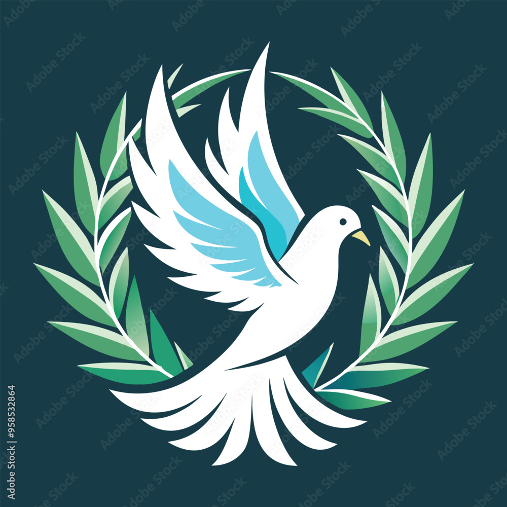 Fototapeta premium Dove logo vector illustration