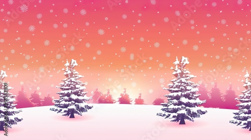 Snow_Background_vector_Red_christmas_background