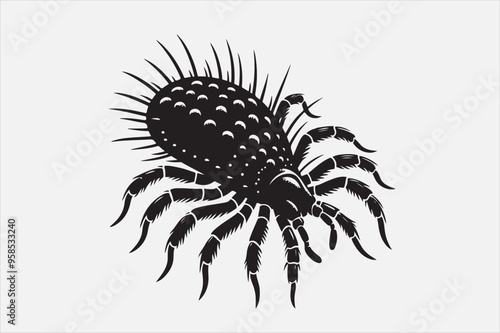 A lice silhouette black  with background