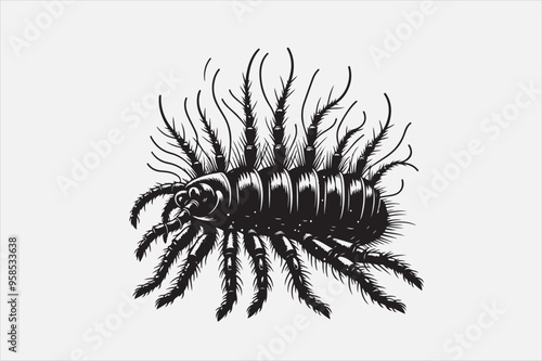 A lice silhouette black  with background