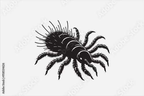 A lice silhouette black  with background