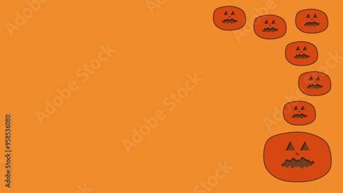 Halloween background illustration of pumpkin with copy space