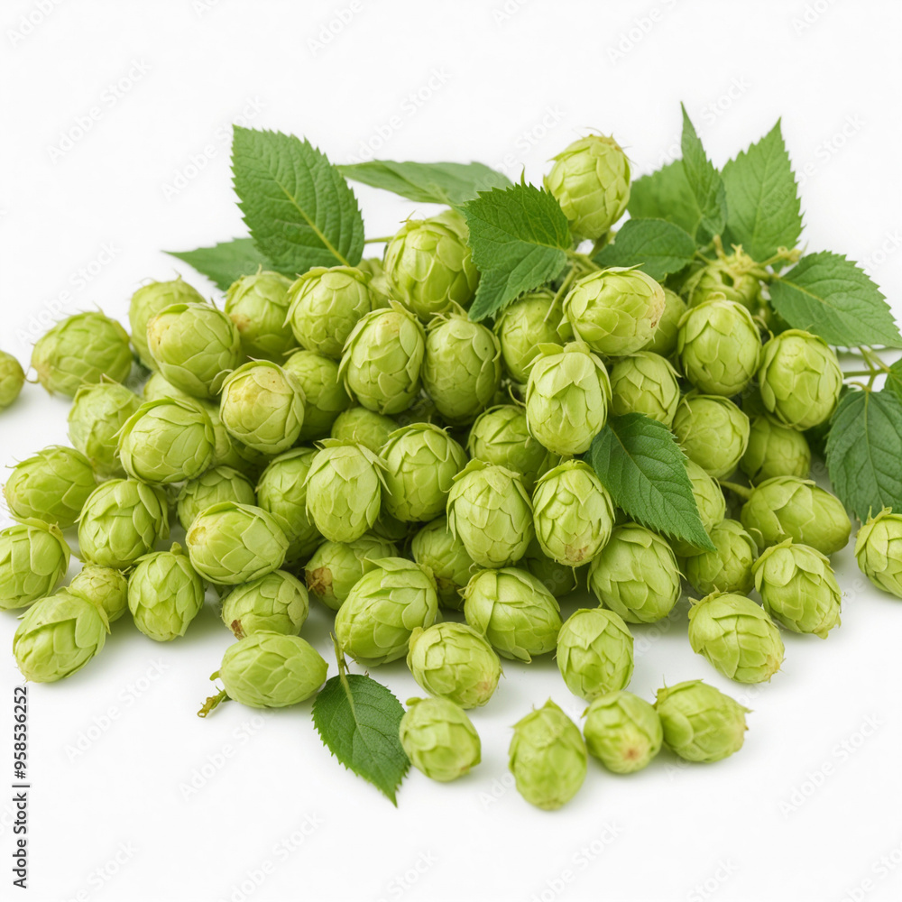 Fresh hops, isolated on a white background Fresh hops, isolated on a white background