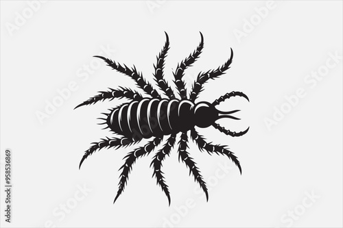 A lice silhouette black  with background