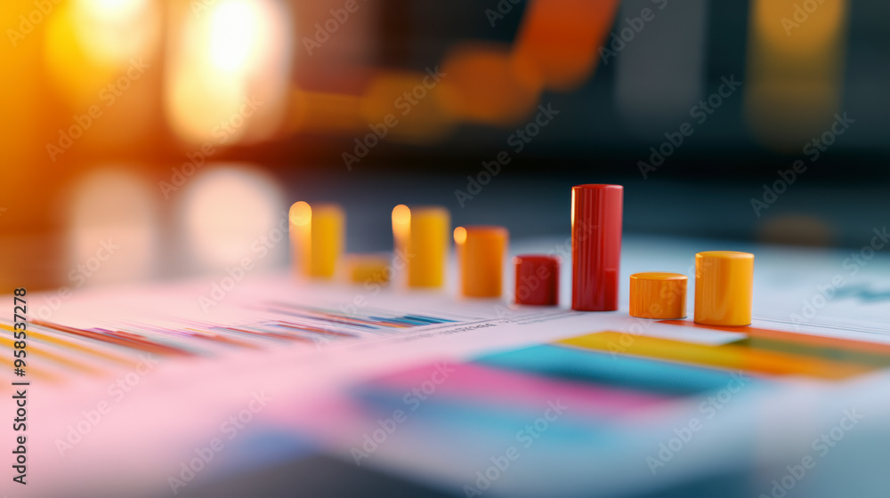 A close-up of colorful bar graphs displayed on charts, symbolizing data analysis and financial trends in a professional setting. A close-up of colorful bar graphs displayed on charts, symbolizing data analysis and financial trends in a professional setting.