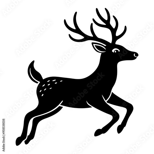 silhouette of deer