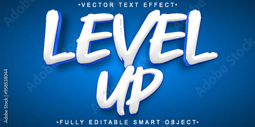 Level Up Game Vector Fully Editable Smart Object Text Effect