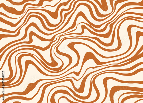 Wavy caramel or honey pattern. Vector swirl peanut abstract background. Liquid sauce illustration