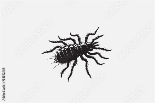 A lice silhouette black  with background