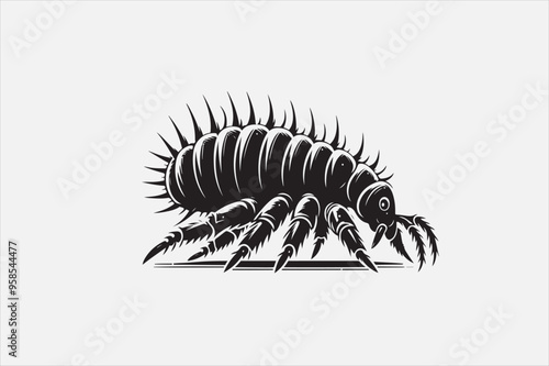 A lice silhouette black  with background