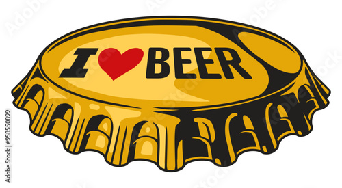 I love beer colorful label