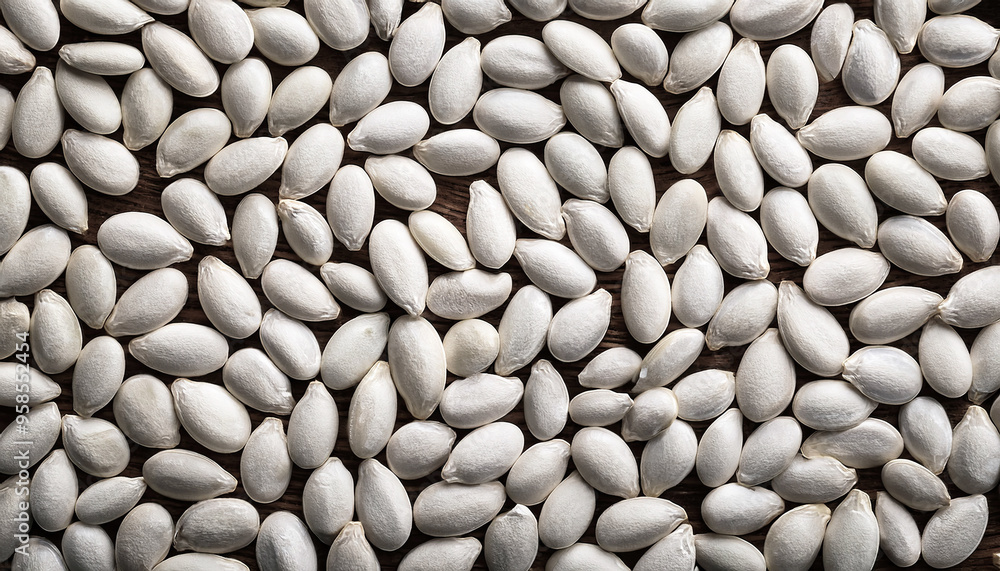 Pumpkin seeds on a white background Pumpkin seeds on a white background