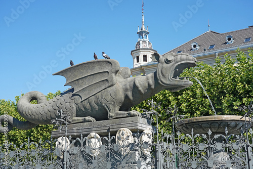 Foto Lindwurmbrunnen Klagenfurt