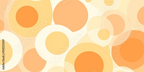 Repeated modern Orange soft pastel color vector art circle pattern