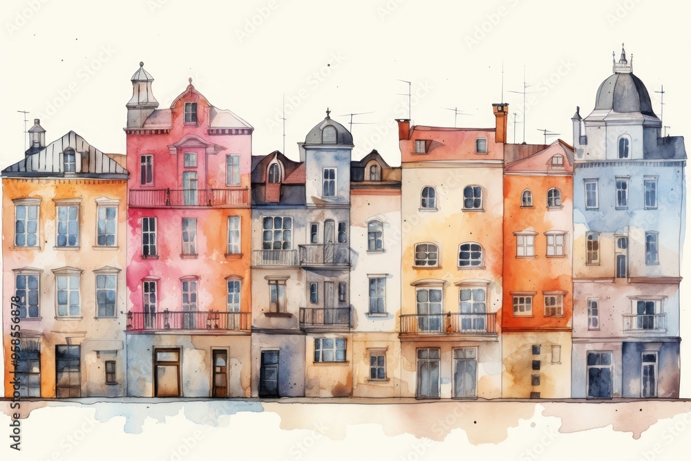 Obraz premium Building architecture painting house.
