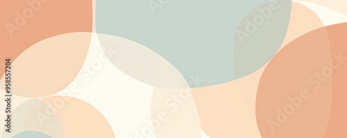 Repeated modern Tan soft pastel color vector art circle pattern