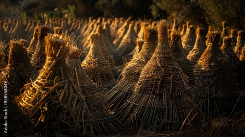 Spain, Wicker cultivation in Canamares in autumn photo