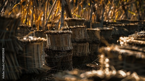 Spain, Wicker cultivation in Canamares in autumn photo