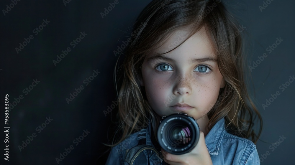 Fototapeta premium USA, California, Los Angeles, portrait of girl(4-5) holding