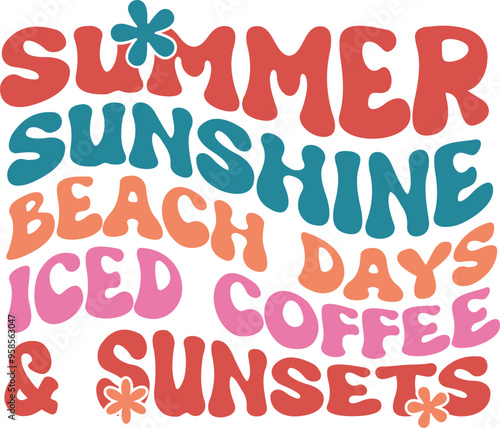 summer sunshine beach days iced coffee and sunsets