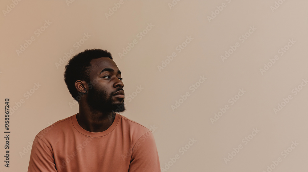 Obraz premium Minimalist Representation of an African Male Model