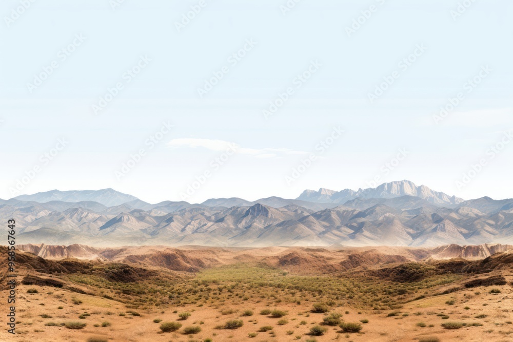 Naklejka premium Wide valley landscape nature wilderness.