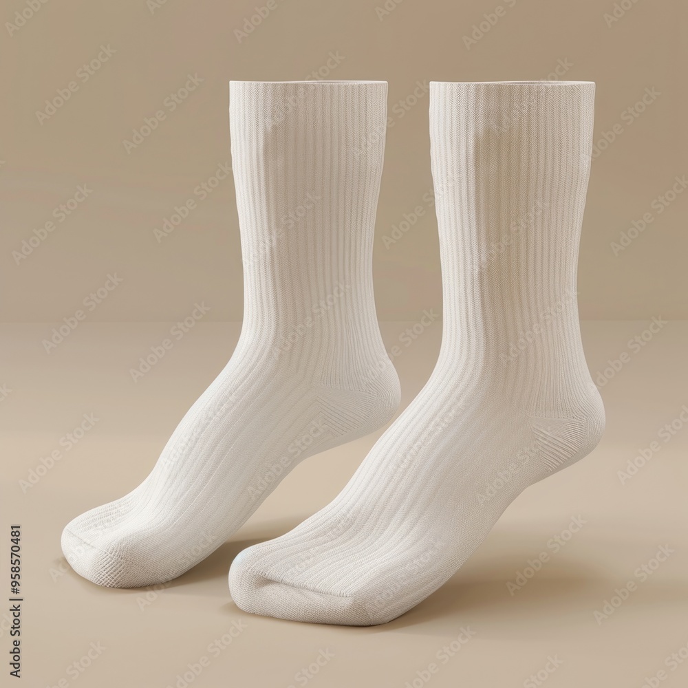 White socks mockup apparel clothing hosiery. White socks mockup apparel clothing hosiery.