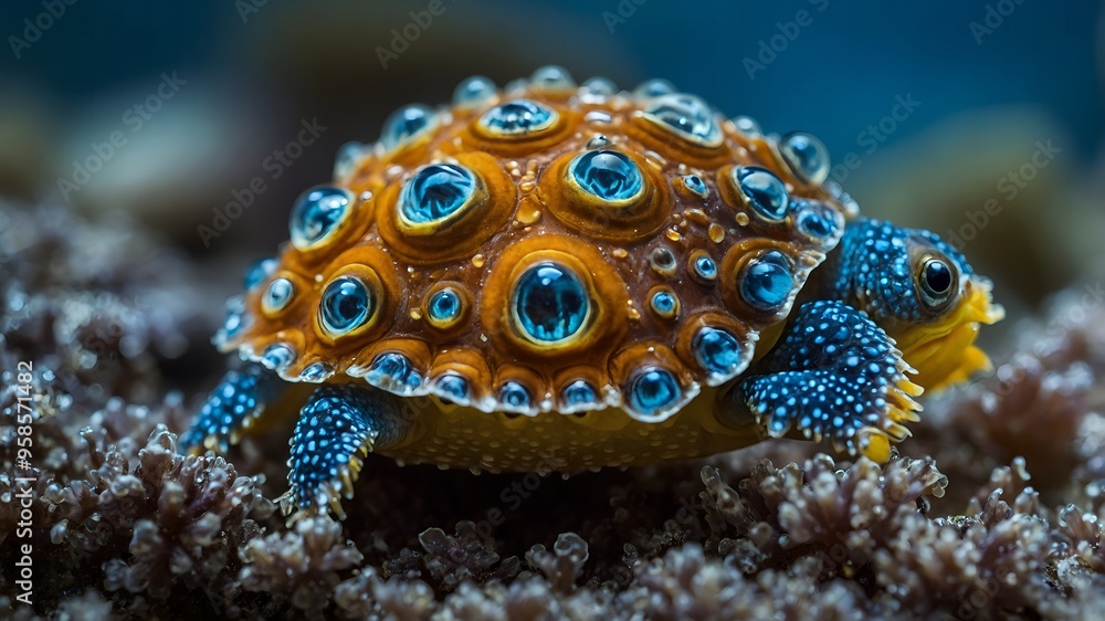 Fototapeta premium The abyssal glow of this fish reveals a stunning and unique deep-sea beauty