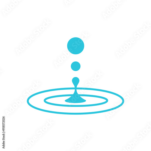 Ripple effect icon. Isolated on white background. From blue icon set.
