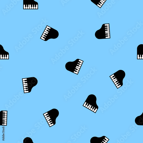 Orchestral Classic Grand Piano seamless pattern texture background