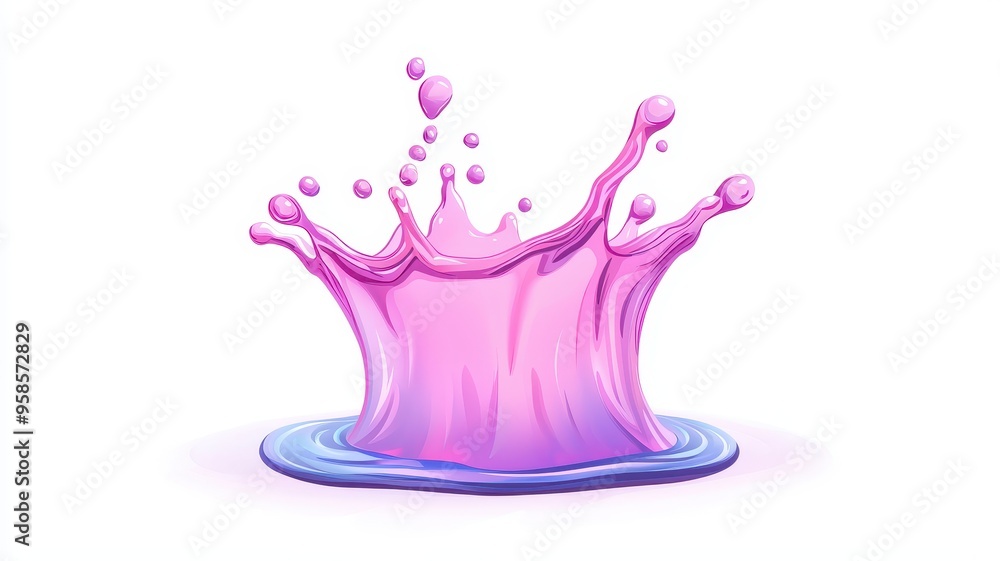A vibrant pink splash in clear water creates a striking visual impact, perfect for backgrounds and creative projects. A vibrant pink splash in clear water creates a striking visual impact, perfect for backgrounds and creative projects.