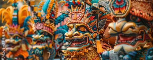 Wallpaper Mural Parade of decorated floats representing different cultures, 4K hyperrealistic photo Torontodigital.ca