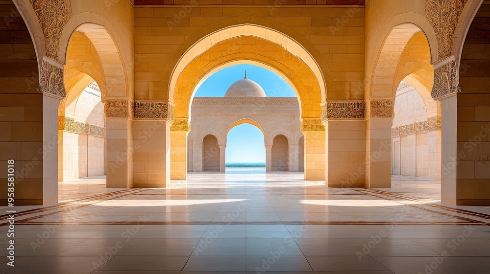 Sunlit Arches Leading to Sky Sunlit Arches Leading to Sky
