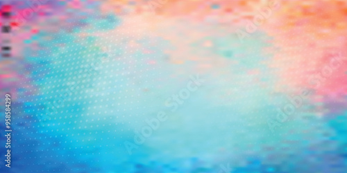 blue watercolor paint background design with colorful orange pink borders and bright center, watercolor bleed and fringe with vibrant distressed grunge texture photo