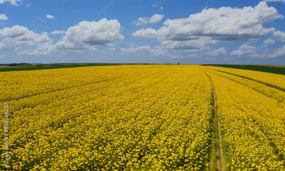 Aerial View of a Golden Field of Canola Aerial View of a Golden Field of Canola