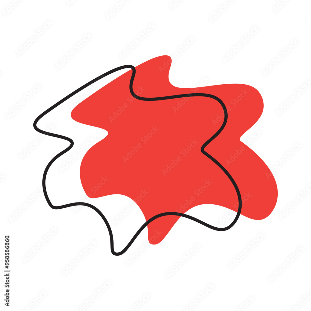 Abstract shap hand drawn, vector illustration Abstract shap hand drawn, vector illustration