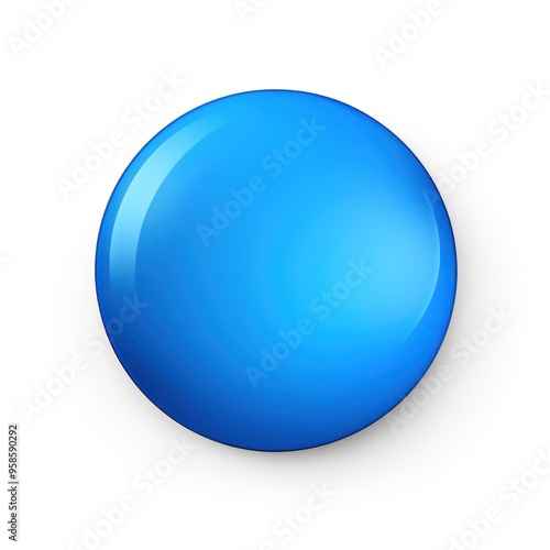 Round Blue circle isolated on white background